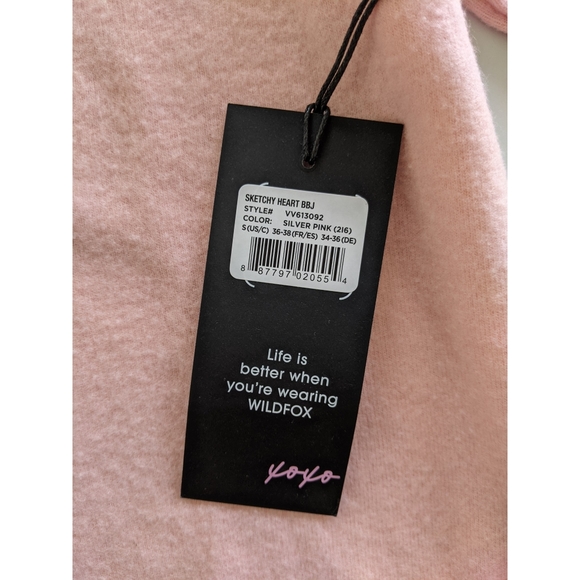 Wildfox Sketchy Heart pink sweatpants - Picture 5 of 6